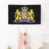 オランダコート・オブ・アームズ・オン・ブラック 横断幕 (インサイチュ)