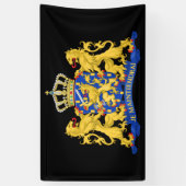 オランダコート・オブ・アームズ・オン・ブラック 横断幕 (縦)