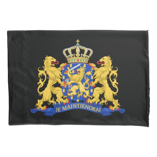 オランダコート・オブ・アームズ・オン・ブラックpccnt 枕カバー (正面)