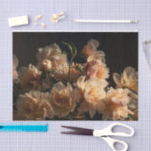 オランダゴールデンエイジスタイルエテリアールピーチフラワーズ 薄葉紙 (クラフト)