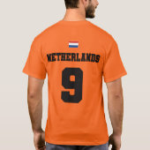 オランダサッカーサッカー代表Tシャツ Tシャツ (裏面)