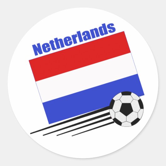 オランダサッカーチーム ラウンドシール (正面)