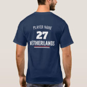 オランダサッカー国家の旗の伝統 Tシャツ (裏面)