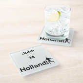 オランダサッカー、カスタマイズ可能なガラスコースター ガラスコースター (アングル)