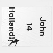 オランダサッカー、カスタマイズ可能なフリースブランケット フリースブランケット (正面(横))