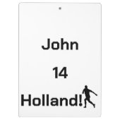 オランダサッカー、カスタマイズ可能 クリップボード (裏面)