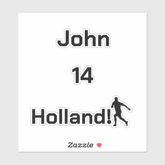 オランダサッカー、カスタマイズ可能 シール (シート)