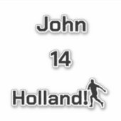 オランダサッカー、カスタマイズ可能 シール (正面)