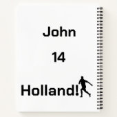 オランダサッカー、カスタマイズ可能 ノートブック (裏面)