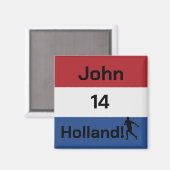 オランダサッカー、カスタマイズ可能 マグネット (正面/裏面)