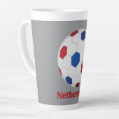 オランダサッカー カフェラテマグ (左アングル)