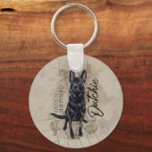 オランダシェパード – デュッチーイラストレーション キーホルダー (正面)