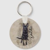 オランダシェパード – デュッチーイラストレーション キーホルダー (裏面)