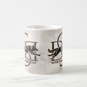 オランダシェパード – デュッチーイラストレーション コーヒーマグカップ (中央)