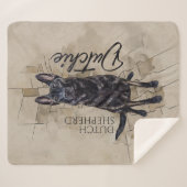 オランダシェパード – デュッチーイラストレーション シェルパブランケット (正面(横))