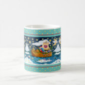 オランダシューサンタ船,アイスバーグ,クジラ,テディベア コーヒーマグカップ (中央)