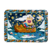 オランダシューサンタ船,アイスバーグ,クジラ,テディベア マグネット (横)