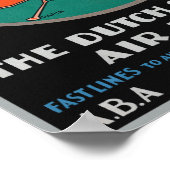 オランダスウェーデン航空路ヴィンテージポスター1930 ポスター (角)