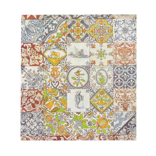 オランダセラミックタイルメモ帳 ノートパッド (正面)