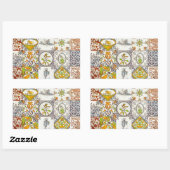 オランダセラミックタイル 長方形シール (シート)