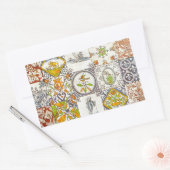 オランダセラミックタイル 長方形シール (封筒)