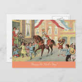 オランダセントニック・シンタークラースとズワルテ・ピエヴィンテージ ポストカード (正面/裏面)