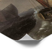 オランダセーリング船の海c.1690 ポスター (角)
