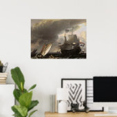 オランダセーリング船の海c.1690 ポスター (ホームオフィス)