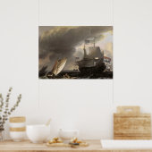 オランダセーリング船の海c.1690 ポスター (キッチン)