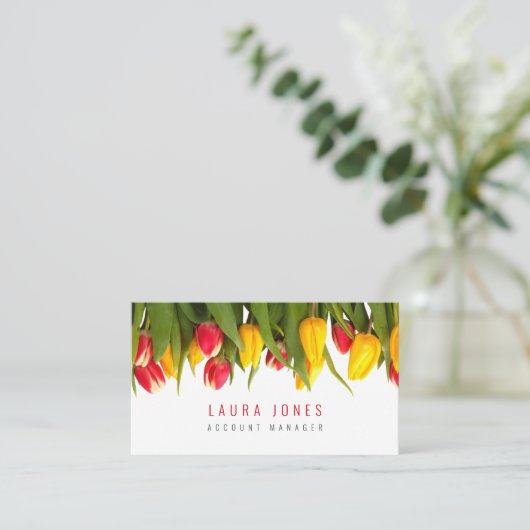 オランダチューリップウーメンズレディースアポイントメントカード 予約カード (スタンド正面)