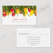 オランダチューリップウーメンズレディースアポイントメントカード 予約カード (正面/裏面)