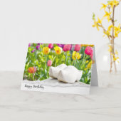 オランダチューリップガーデンの木靴 カード (黄色い花)