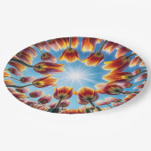 オランダチューリップガーデンインサンシャイン ペーパープレート (アングル)