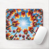 オランダチューリップガーデンインサンシャイン マウスパッド (マウス)