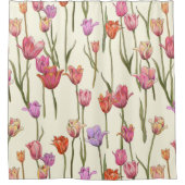 オランダチューリップスシャワーカーテン シャワーカーテン (正面)