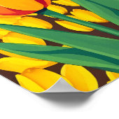 オランダチューリップフィールド開花 ポスター (角)