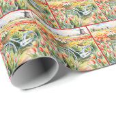 オランダチューリップ入り自転車かご ラッピングペーパー (ロールコーナー)