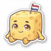 オランダチーズステッカー シール (正面)