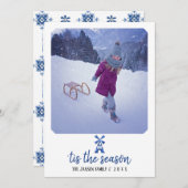 オランダデルフトウィンドミルフォトホリデーカード シーズンカード (正面/裏面)