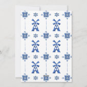 オランダデルフトウィンドミルフォトホリデーカード シーズンカード (裏面)