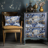 オランダデルフトブルーウィンドミルズワイルドバラヴィンテージ アクセントクッション