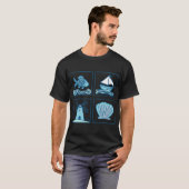 オランダデルフトブルーシーサイドタイル Tシャツ (正面フル)