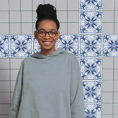 オランダデルフトブルーデイジーレプロバックスプラッシュキッチン タイル