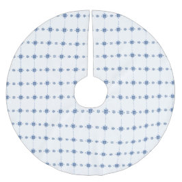 オランダデルフトブルーフローラルパターンツリースカート ブラッシュドポリエステルツリースカート