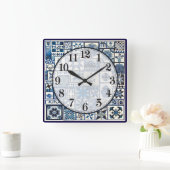 オランダデルフト スクエア壁時計 (ホーム)