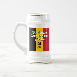 オランダナショナレフェストダグヴァンベルギーベルギーベルギー国旗 ビールジョッキ