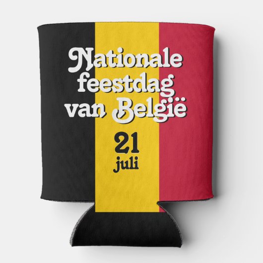 オランダナショナレフェストダグヴァンベルギーベルギーベルギー国旗 缶クーラー (裏面)