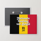 オランダナショナレフェストダグヴァンベルギーベルギーベルギー国旗 缶バッジ (正面/裏面)