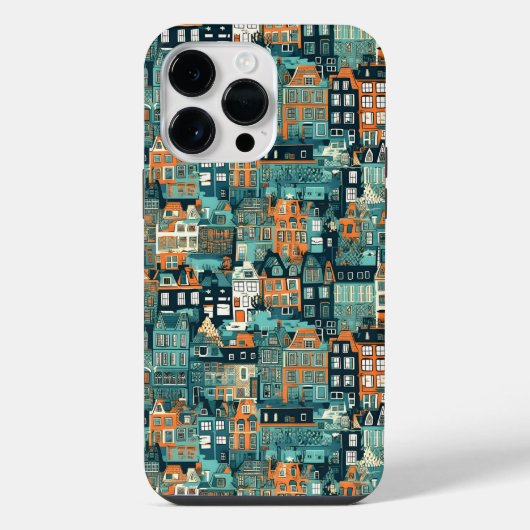 オランダハウスパターン iPhoneケース (裏面)