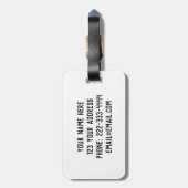 オランダハウズカラフルアムステルダムパター予測できなン ラゲッジタグ (裏面縦)